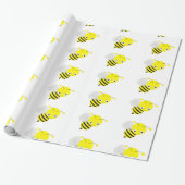Cute Bumble Bee Cadeaupapier (Uitgerold)