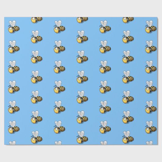 Cute bumble bee cartoon cadeaupapier (Vlak)