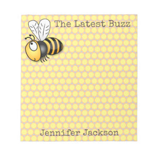 Cute bumble bee cartoon notitieblok