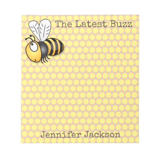 Cute bumble bee cartoon notitieblok (Voorkant)