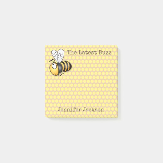 Cute bumble bee cartoon post-it® notes (Voorkant)
