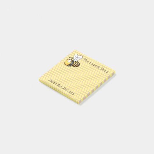 Cute bumble bee cartoon post-it® notes (Schuin)