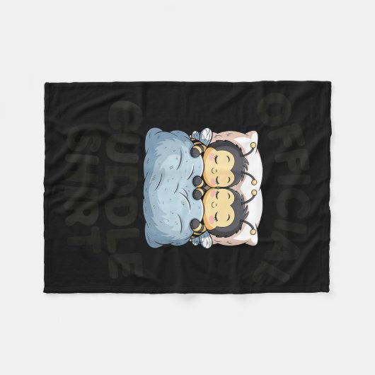 Cute Bumble Bee Couple Cuddle  Fleece Deken (Voorkant (Horizontaal))