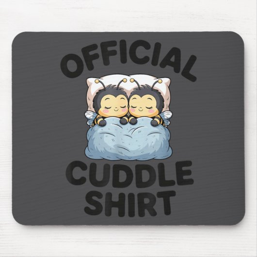 Cute Bumble Bee Couple Cuddle  Muismat (Voorkant)