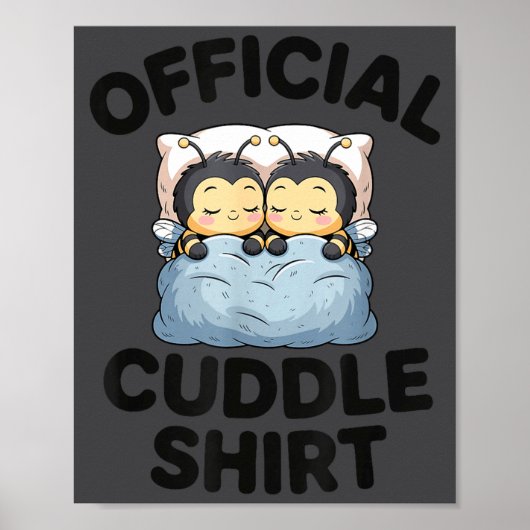Cute Bumble Bee Couple Cuddle  Poster (Voorkant)