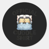 Cute Bumble Bee Couple Cuddle  Ronde Sticker (Voorkant)