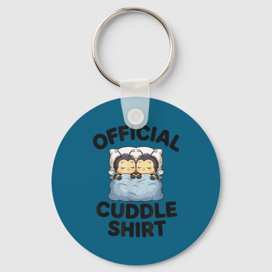 Cute Bumble Bee Couple Cuddle  Sleutelhanger (Voorkant)