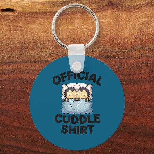 Cute Bumble Bee Couple Cuddle  Sleutelhanger (Voorkant)