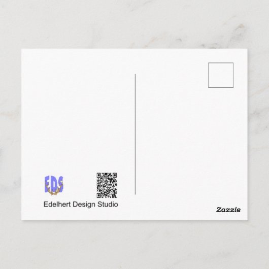 Cute Bumble Bee Cust. Briefkaart 'Hallo' tekst (Achterkant)