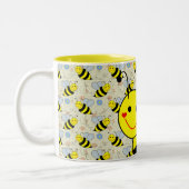 Cute Bumble Bee Design Tweekleurige Koffiemok (Links)