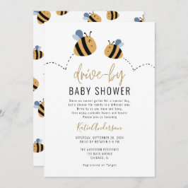 Cute Bumble Bee Drive-by Baby shower Kaart