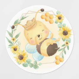 Cute Bumble Bee en Sunflower Labels