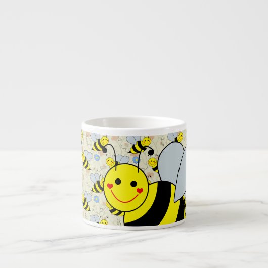 Cute Bumble Bee Espresso Kop (Voorkant)