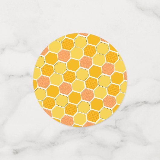 Cute Bumble Bee Gender Neutral Birthday Foto Name Confetti (Kleine voorkant)