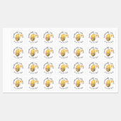 Cute Bumble Bee Handmade with Love Personalized Labels (Vel)