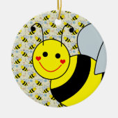 Cute Bumble Bee Keramisch Ornament (Voorkant)