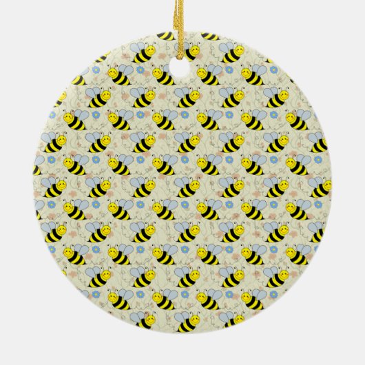 Cute Bumble Bee Keramisch Ornament (Achterkant)