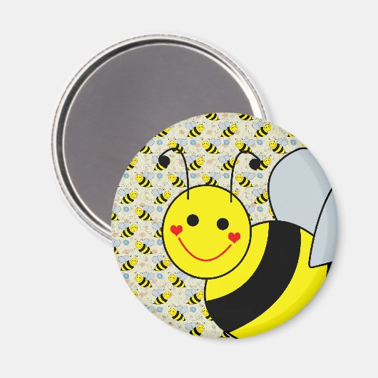 Cute Bumble Bee Magneet (Voorkant / Achterkant)