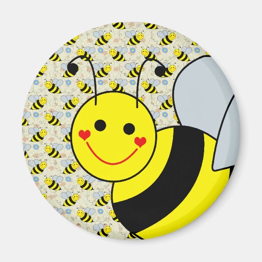Cute Bumble Bee Magneet (Voorkant)