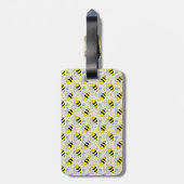 Cute Bumble Bee met Pattern Bagagelabel (Achterkant verticaal)