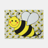 Cute Bumble Bee met Pattern Deurmat (Voorkant)