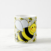 Cute Bumble Bee met Pattern Koffiemok (Center)