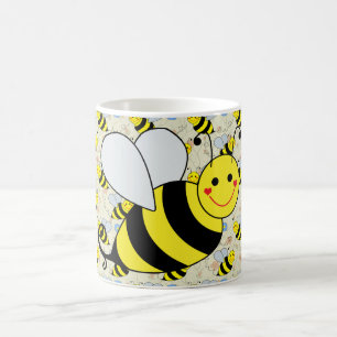 Cute Bumble Bee met Pattern Koffiemok