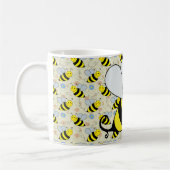 Cute Bumble Bee met Pattern Koffiemok (Links)
