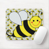 Cute Bumble Bee met Pattern Muismat (Met muis)