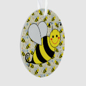 Cute Bumble Bee met Pattern Ornament (voorkant)