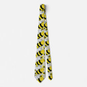 Cute Bumble Bee met Pattern Stropdas (Voorkant)