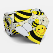 Cute Bumble Bee met Pattern Stropdas (Opgerold)