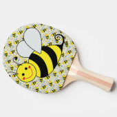 Cute Bumble Bee met Pattern Tafeltennisbatje (Zijkant)