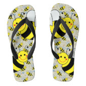 Cute Bumble Bee met Pattern Teenslippers (Voetbed)