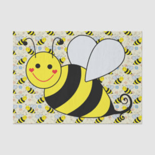 Cute Bumble Bee met Pattern Tissuepapier