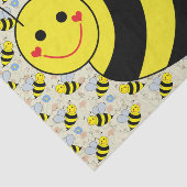 Cute Bumble Bee met Pattern Tissuepapier (Detail)