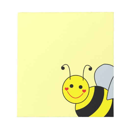 Cute Bumble Bee Notitieblok (Voorkant)