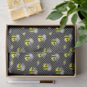 Cute Bumble Bee Pattern Black Tissuepapier (Geschenk)