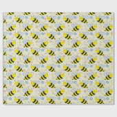 Cute Bumble Bee Pattern Cadeaupapier (Vlak)