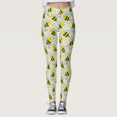 Cute Bumble Bee Pattern Leggings (Voorkant)