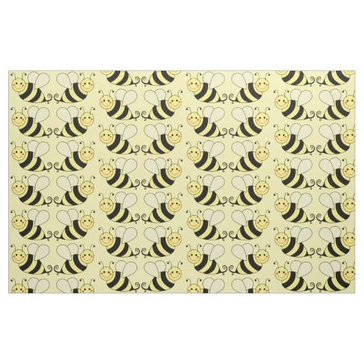 Cute Bumble Bee Pattern v3 Stof (Fat Quarter)