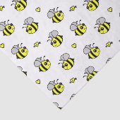 Cute Bumble Bee Pattern White Tissuepapier (Detail)