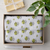 Cute Bumble Bee Pattern White Tissuepapier (Geschenk)