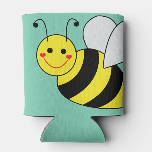 Cute Bumble Bee Persoonlijk Blikjeskoeler (Achterkant)