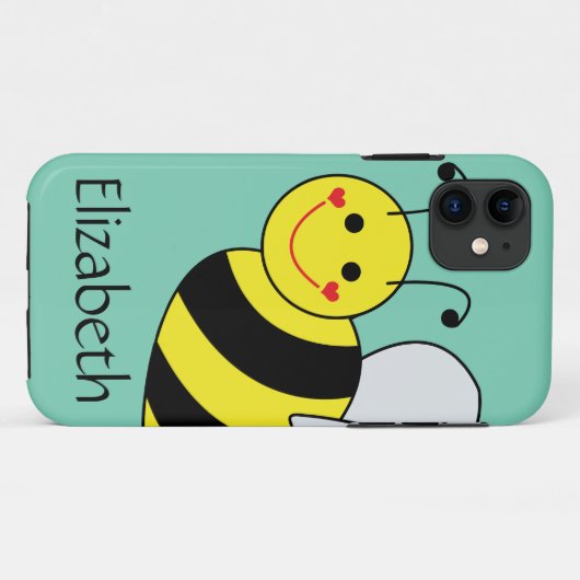 Cute Bumble Bee Persoonlijk Case-Mate iPhone Case (Achterkant (horizontaal))