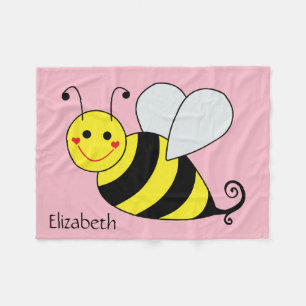 Cute Bumble Bee Persoonlijk Fleece Deken