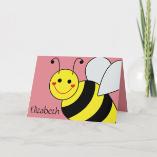 Cute Bumble Bee Persoonlijk Kaart