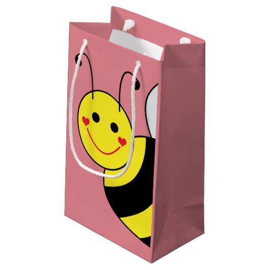 Cute Bumble Bee Persoonlijk Klein Cadeauzakje (Achterkant Gekanteld)