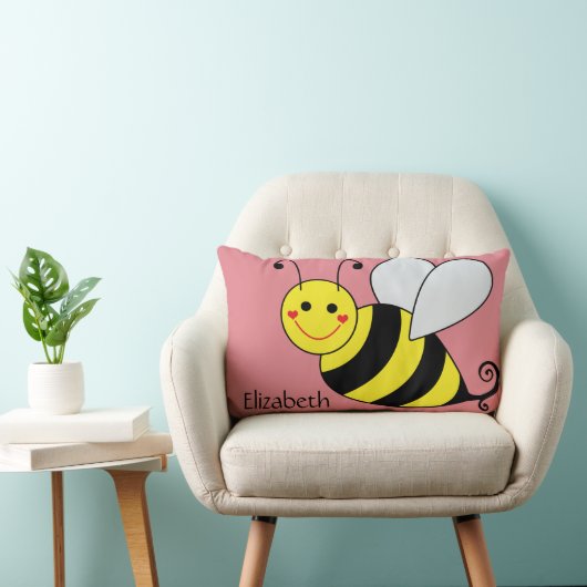 Cute Bumble Bee Persoonlijk Kussen (Stoel)