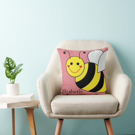 Cute Bumble Bee Persoonlijk Kussen (Stoel)